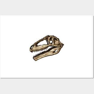 Dinosaur Skull Giganotosaurus Sticker Posters and Art